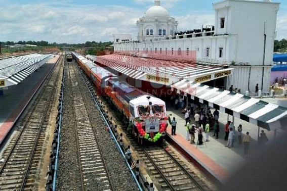 After six decades of apathy by Congress govt at centre on upgrading infrastructure in northeast India, finally due to the PM Narendra Modi’s look east policy Tripura witnessed the first run of BG express train in Tripura After six decades of apathy by Congress govt at centre on upgrading infrastructure in northeast India, finally due to the PM Narendra Modi’s look east policy Tripura witnessed the first run of BG express train in Tripura